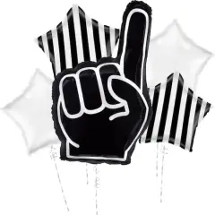 Black & White Sports 5-Piece Foil Balloon Bouquet