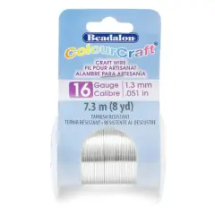 Beadalon&reg; ColourCraft&reg; 1.3mm Craft Wire Silver