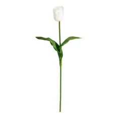 25" White Tulip Flower Stems, 3ct.