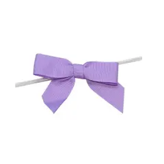 JAM Paper 2.5" Grosgrain Twist Tie Bows, 100ct. Light Orchid