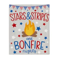 Stupell Industries Stars Stripes and Bonfire Phrase Nights Americana Pride Canvas Wall Art