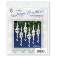 Solid Oak Nostalgic Christmas Crystal Ice Drops Beaded Crystal Ornament Kit