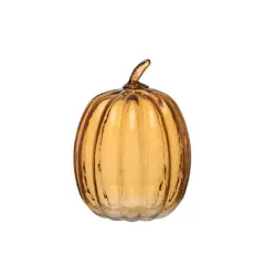 8" Glass Pumpkin by Ashland&reg; Amber