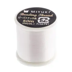 Miyuki&reg; Nylon Beading Thread, 50m White