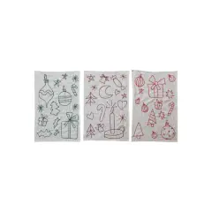 Hello Honey&reg; Embroidered Holiday Icon Woven Cotton & Linen Tea Towel Set