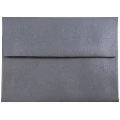 JAM Paper 4.75" x 6.5" Metallic Invitation Envelopes, 25ct. Anthracite Stardream