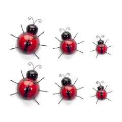 Metal Ladybug Garden D&eacute;cor Set
