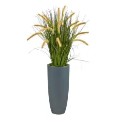 3ft. Onion Grass Plant in Gray Planter