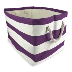 DII&reg; Large Rectangle Stripes Paper Bin Eggplant