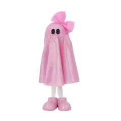 16" Standing Fabric Glitter Ghost with Bow Tabletop D&eacute;cor by Ashland&reg; Pink