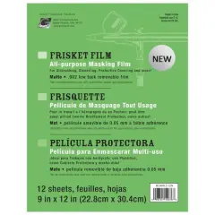 Grafix Matte 9" x 12" Low Tack Frisket Film Sheets, 12 Sheets