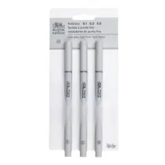 Winsor & Newton&reg; 3 Cool Grey Fineliner Set