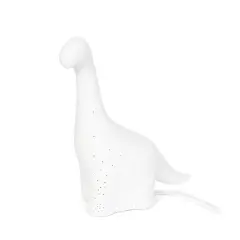 Simple Designs 11" White Porcelain Dinosaur Table Lamp