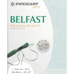 Zweigart&reg; Precut Belfast 32 Count Canvas, 19" x 27" Grayish Blue