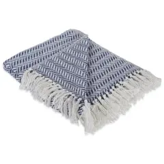 DII&reg; French Blue Herringbone Chevron Throw