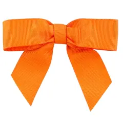 JAM Paper 7/8" Grosgrain Twist Tie Bows, 100ct. Orange