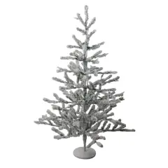 3ft. Unlit Flocked Alpine Coral Artificial Christmas Tree