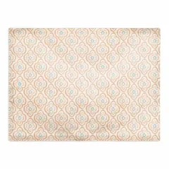Quatre Cotton Twill Placemat Orange on White