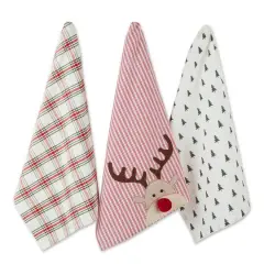 Assorted Reindeer Dishtowel (Set of 3)