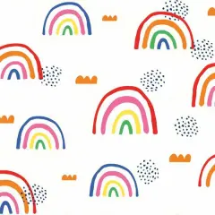 RoomMates Rainbow's End Peel & Stick Wallpaper Red and White