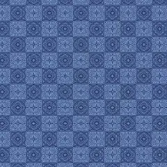 Emma & Mila&reg; Tiles Blue Cotton Fabric By The Yard, 8yd. Bolt