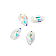 12mm Teardrop Sew-On Austrian Crystals by Bead Landing&trade;, 4ct. Crystal AB