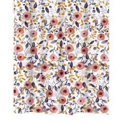 Bath Bliss Floral Design Shower Curtain