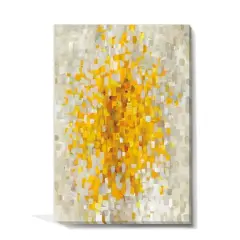 Designart - Glam Yellow Explosion Blocks - Modern & Transitional Gallery-wrapped Canvas