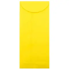 JAM Paper 4.75" x 11" Policy Business Colored Envelopes, 50ct. Yellow