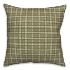 Green Multi Plaid Throw Pillow