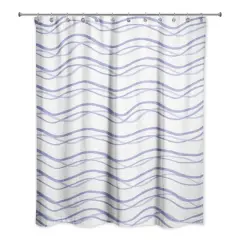 Delicate Squiggles Shower Curtain Navy