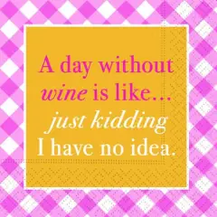 JAM Paper Day Without Wine Cocktail Napkins, 40ct.