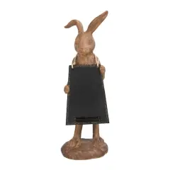 Hello Honey&reg; Rabbit Figurine Holding Working Chalkboard