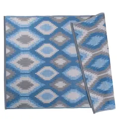 DII&reg; Blue Ikat Outdoor Rug, 4ft. x 6ft.