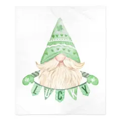 Lucky Leprechaun Throw Blanket 50" x 60" Sherpa Fleece Blanket