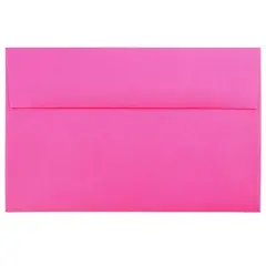 JAM Paper A10 Colored Invitation Envelopes, 50ct. Ultra Fuchsia Hot Pink