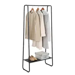 SunnyPoint Black Freestanding Clothes Garment Rack