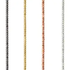 Metal Faceted Rondel Beads by Bead Landing&reg;, 3mm