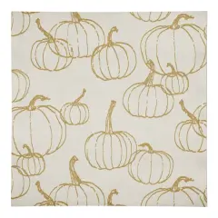Mustard Yellow Multi Pumpkin Pattern Cotton Twill Napkin