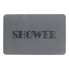 FloorPops Gray Shower Stone Non-Slip Bath Mat
