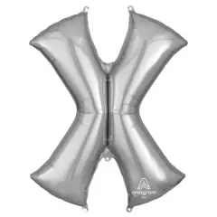 32" Silver Letter Foil Balloon X