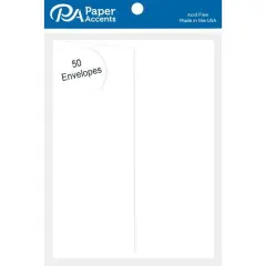 PA Paper&trade; Accents 5.25" x 7.25" White Envelopes, 50ct.