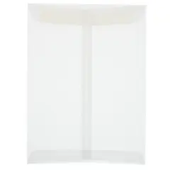 JAM Paper 9" x 12" Translucent Clear Vellum Envelopes
