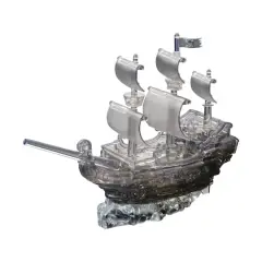 Original 3D Crystal Puzzle&trade; Black Pirate Ship 101 Piece Puzzle