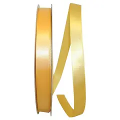 JAM Paper 5/8" x 100yd. Satin Single Face Ribbon Yellow Gold