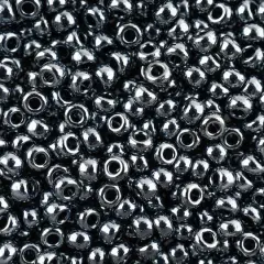 John Bead 8/0 Miyuki Glass Seed Beads, 12g Gunmetal