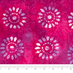 SINGER Batik Medium Violet Red Sunflower Cotton Fabric