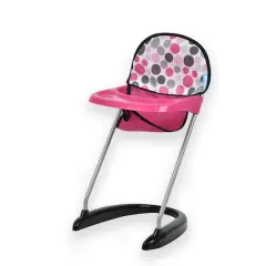 Hauck Pink Dot Doll High Chair With Front Tray & Safety Harness