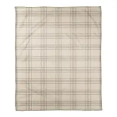 Gray Plaid Coral Fleece Blanket