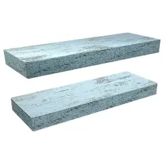 Sorbus Floating Faux Wood Shelf, 2ct. Aqua